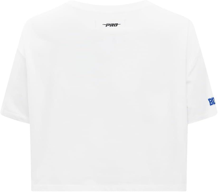 imagePro Standard Womens NFL Script Tail Cotton Single Short Sleeve Boxy TeeWhite