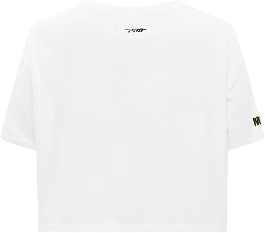 imagePro Standard Womens NFL Script Tail Cotton Single Short Sleeve Boxy TeeWhite