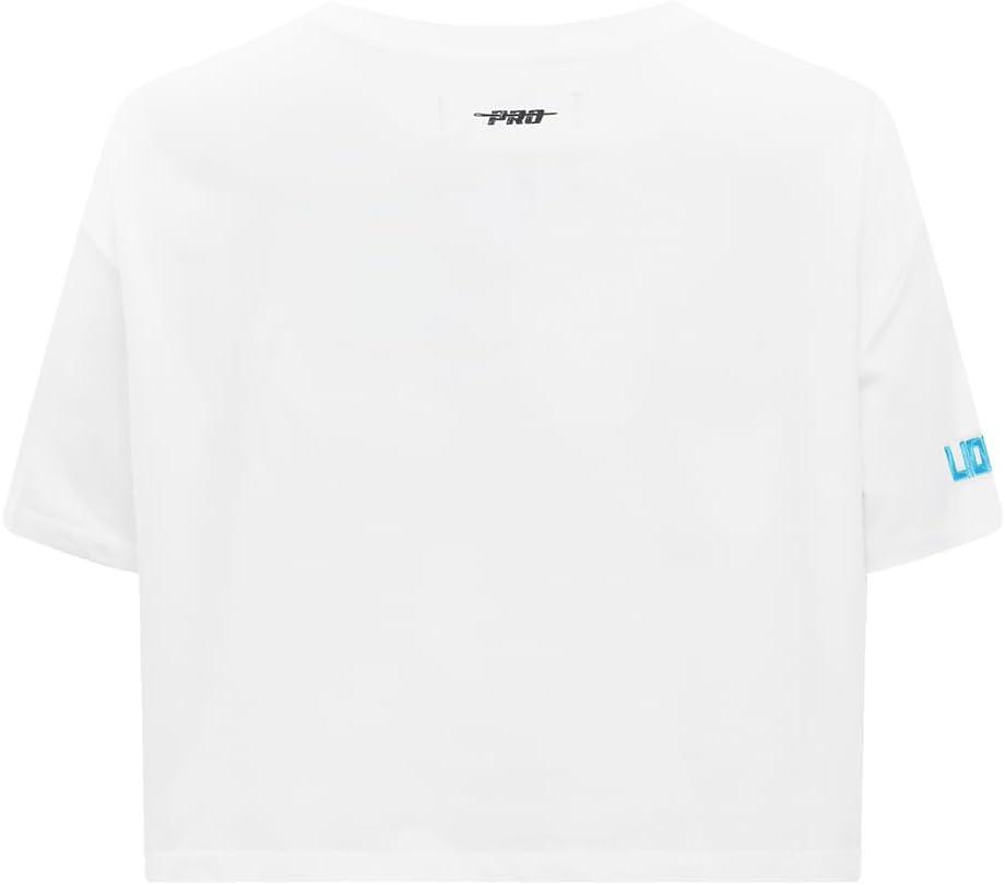 imagePro Standard Womens NFL Script Tail Cotton Single Short Sleeve Boxy TeeWhite