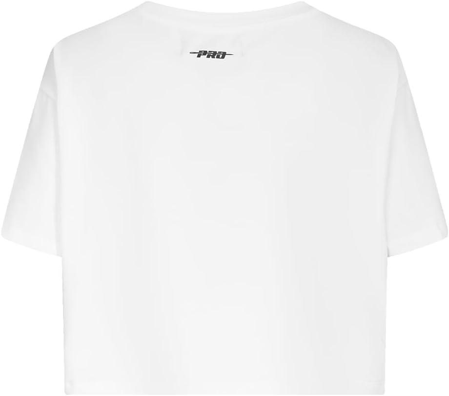 imagePro Standard Womens NFL Script Tail Cotton Single Short Sleeve Boxy TeeWhite