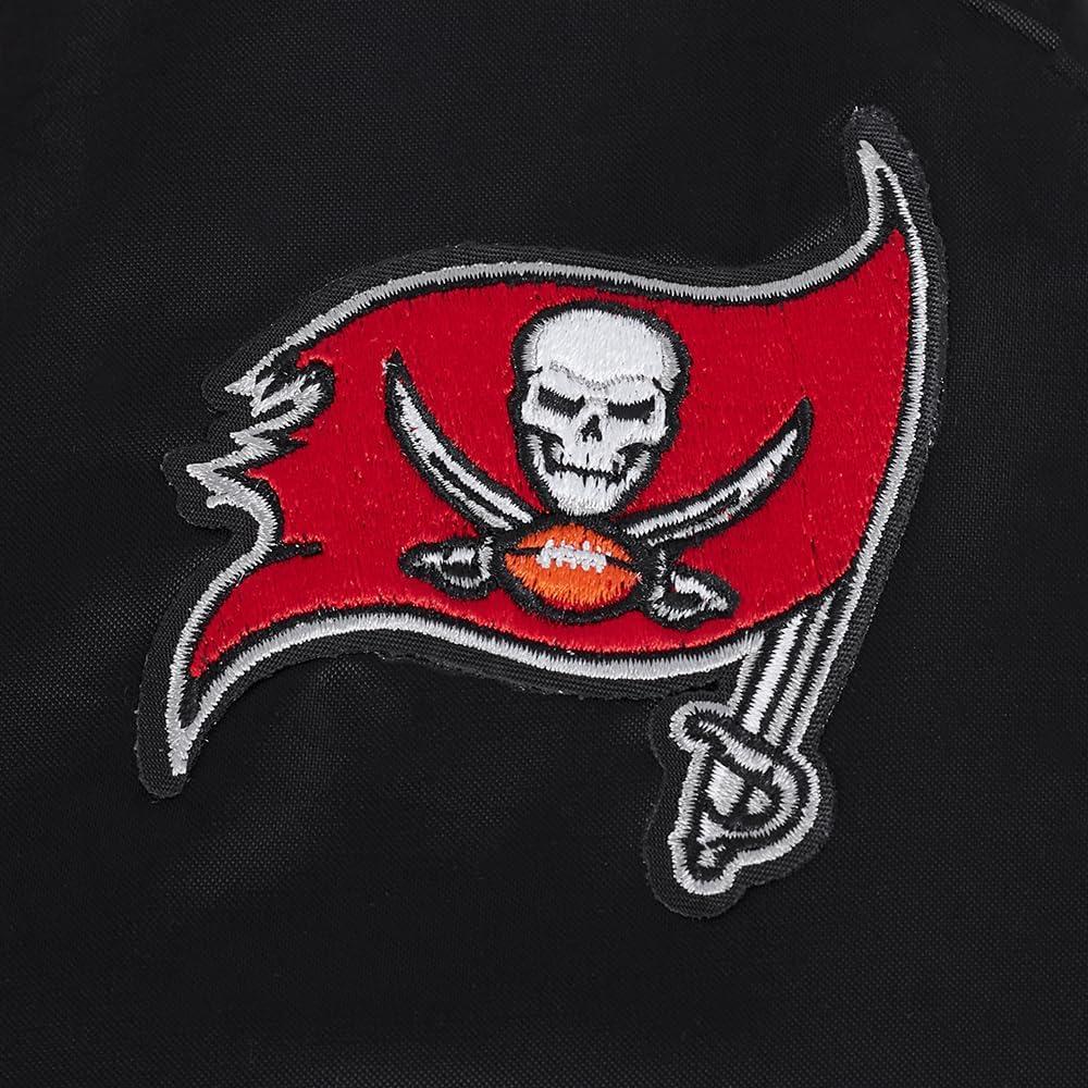 imagePro Standard Womens NFL Tampa Bay Buccaneers Script Tail Satin Jacket BlackRedBlack XS