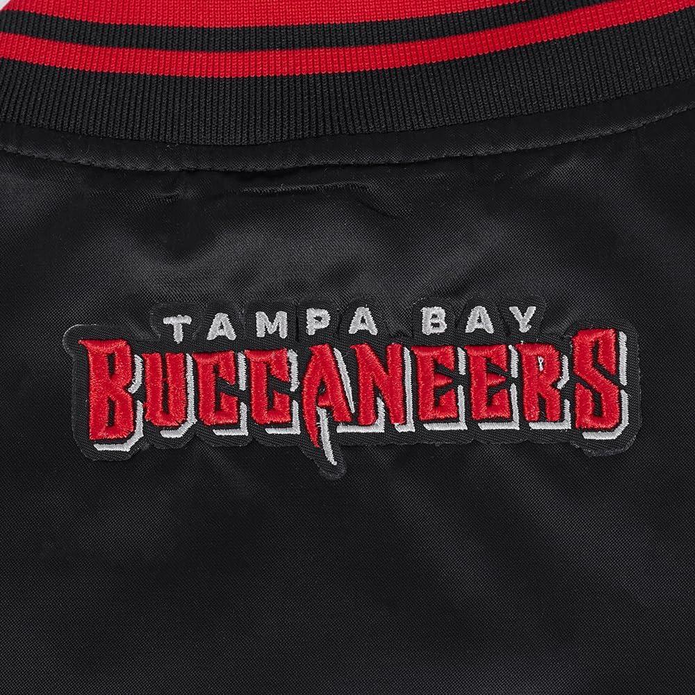 imagePro Standard Womens NFL Tampa Bay Buccaneers Script Tail Satin Jacket BlackRedBlack XS