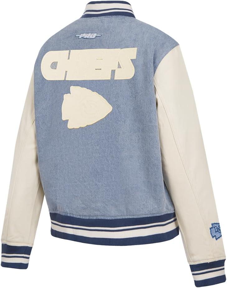 imagePro Standard Womens NFL Varsity Blues Denim Denim JacketBlue