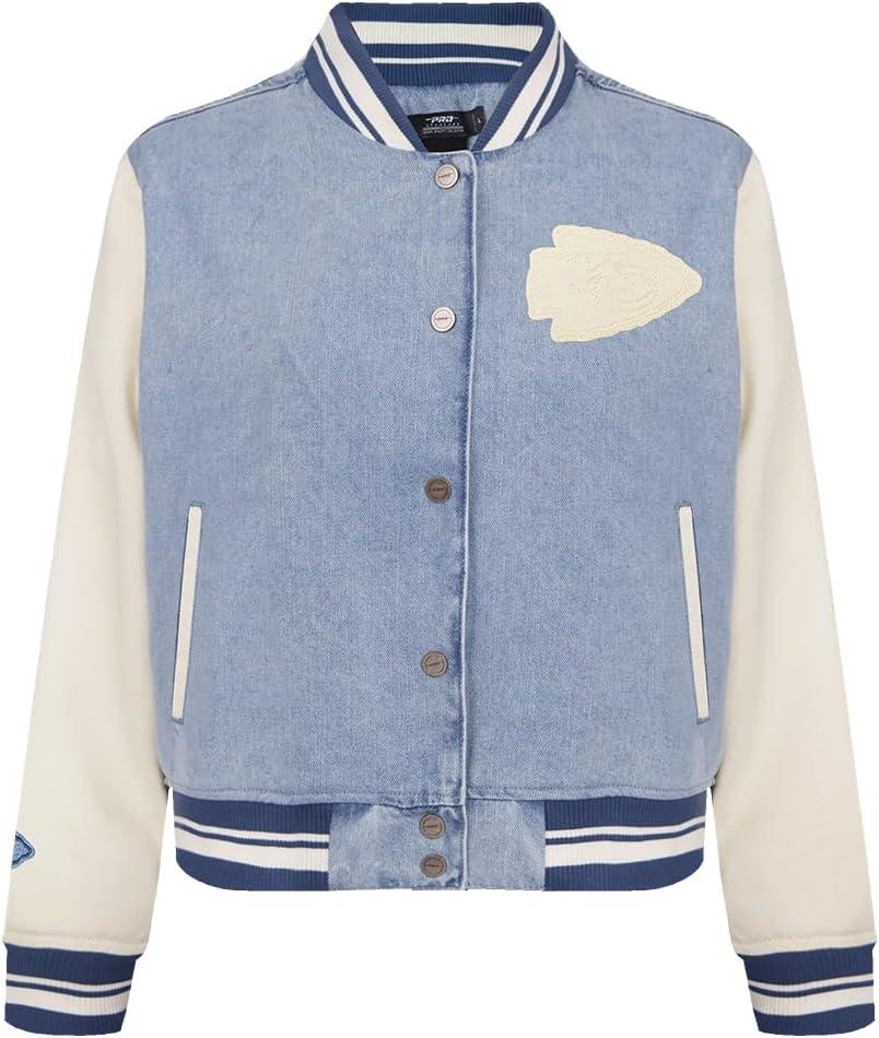 imagePro Standard Womens NFL Varsity Blues Denim Denim JacketBlue