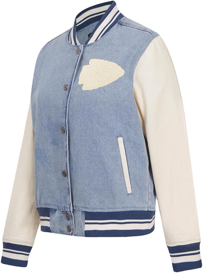 imagePro Standard Womens NFL Varsity Blues Denim Denim JacketBlue