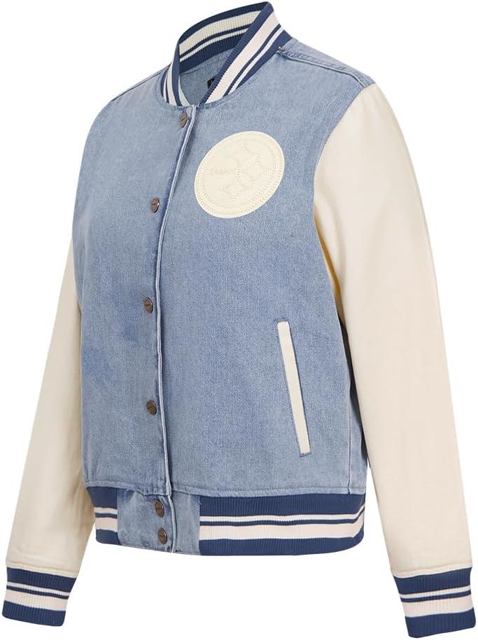 imagePro Standard Womens NFL Varsity Blues Denim Denim JacketBlue