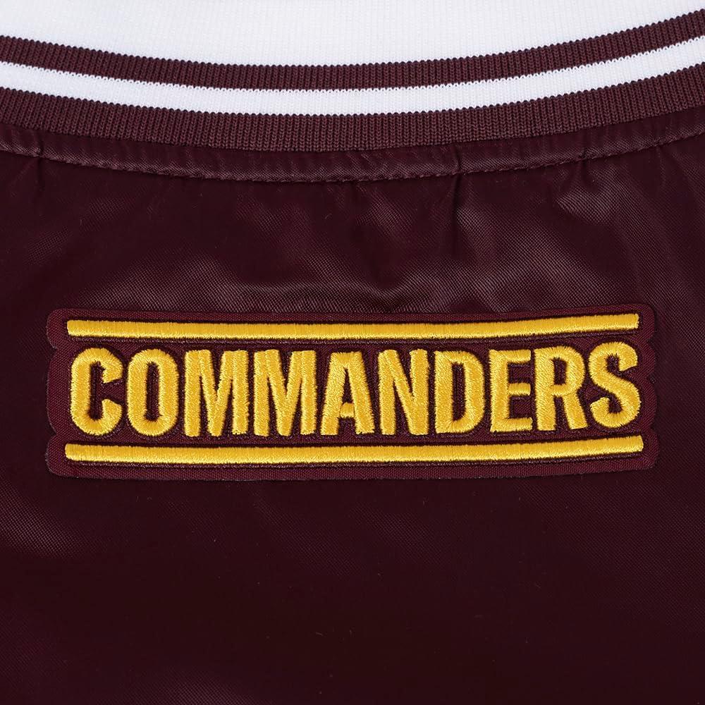 imagePro Standard Womens NFL Washington Commanders Script Tail Satin Jacket Wine XS