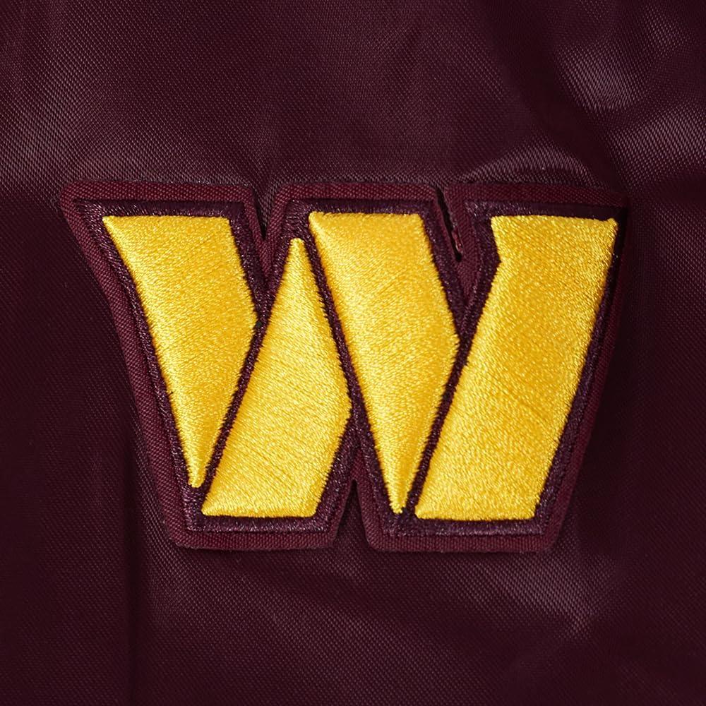 imagePro Standard Womens NFL Washington Commanders Script Tail Satin Jacket Wine XS