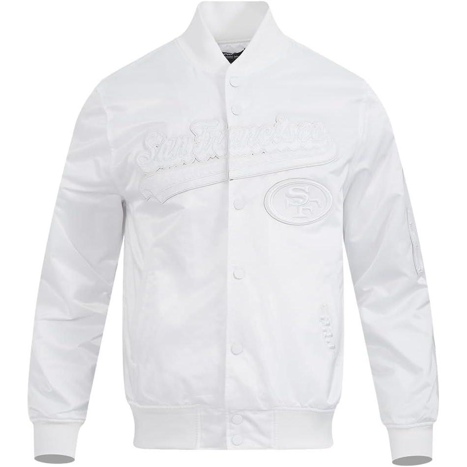 imageMens NFL White Out Satin JacketWhite