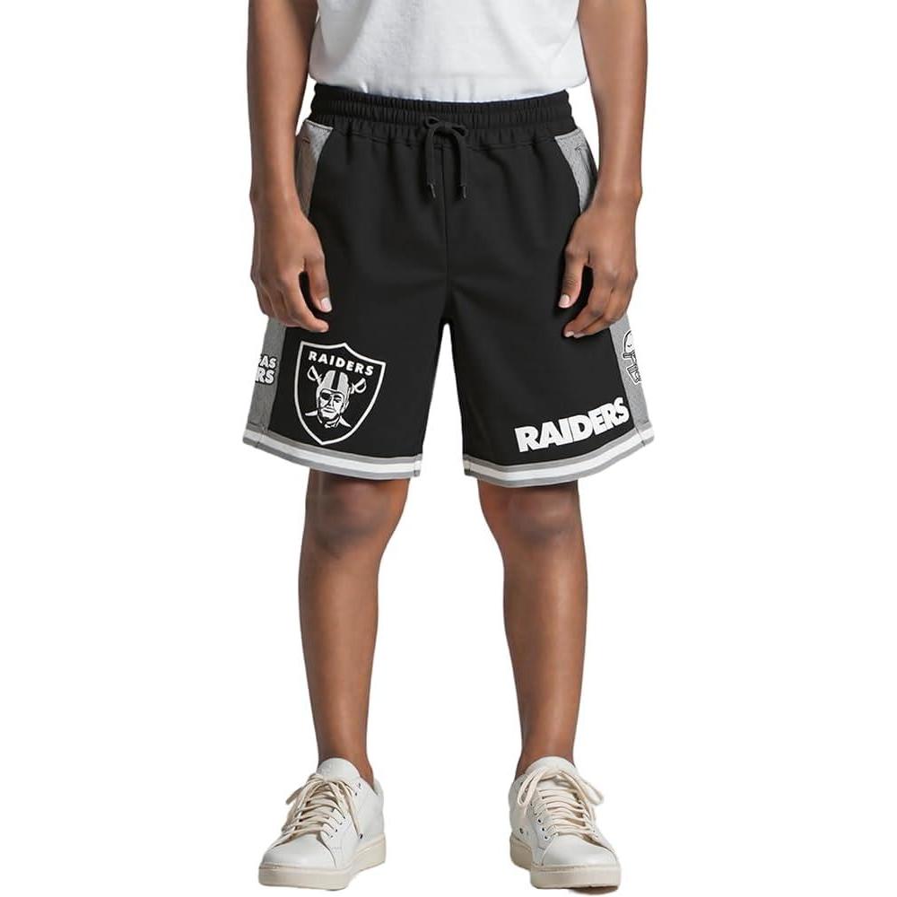 imagePro Standard Big Boys NFL Classic Chenille Athletic ShortBlackGray