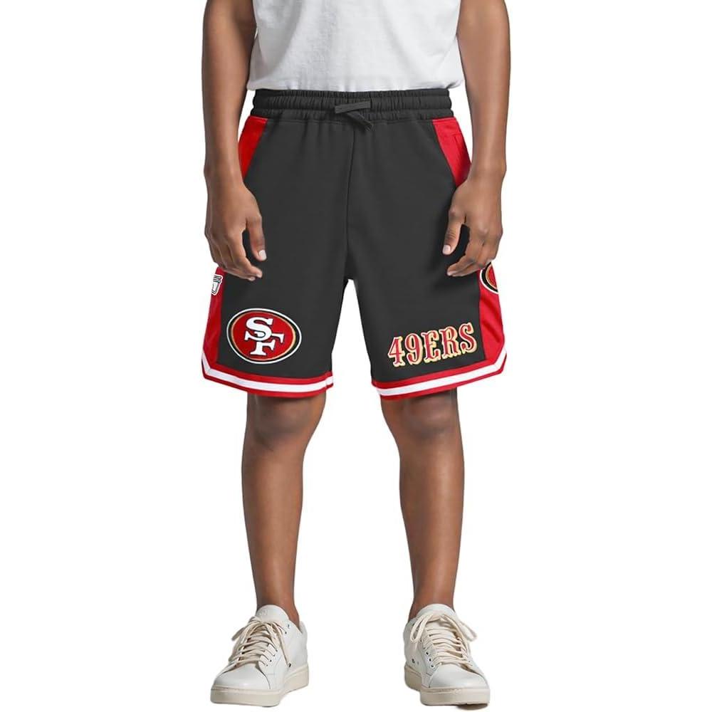 imagePro Standard Big Boys NFL Classic Chenille Athletic ShortBlackRed