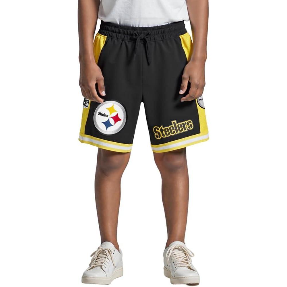 imagePro Standard Big Boys NFL Classic Chenille Athletic ShortBlackYellow