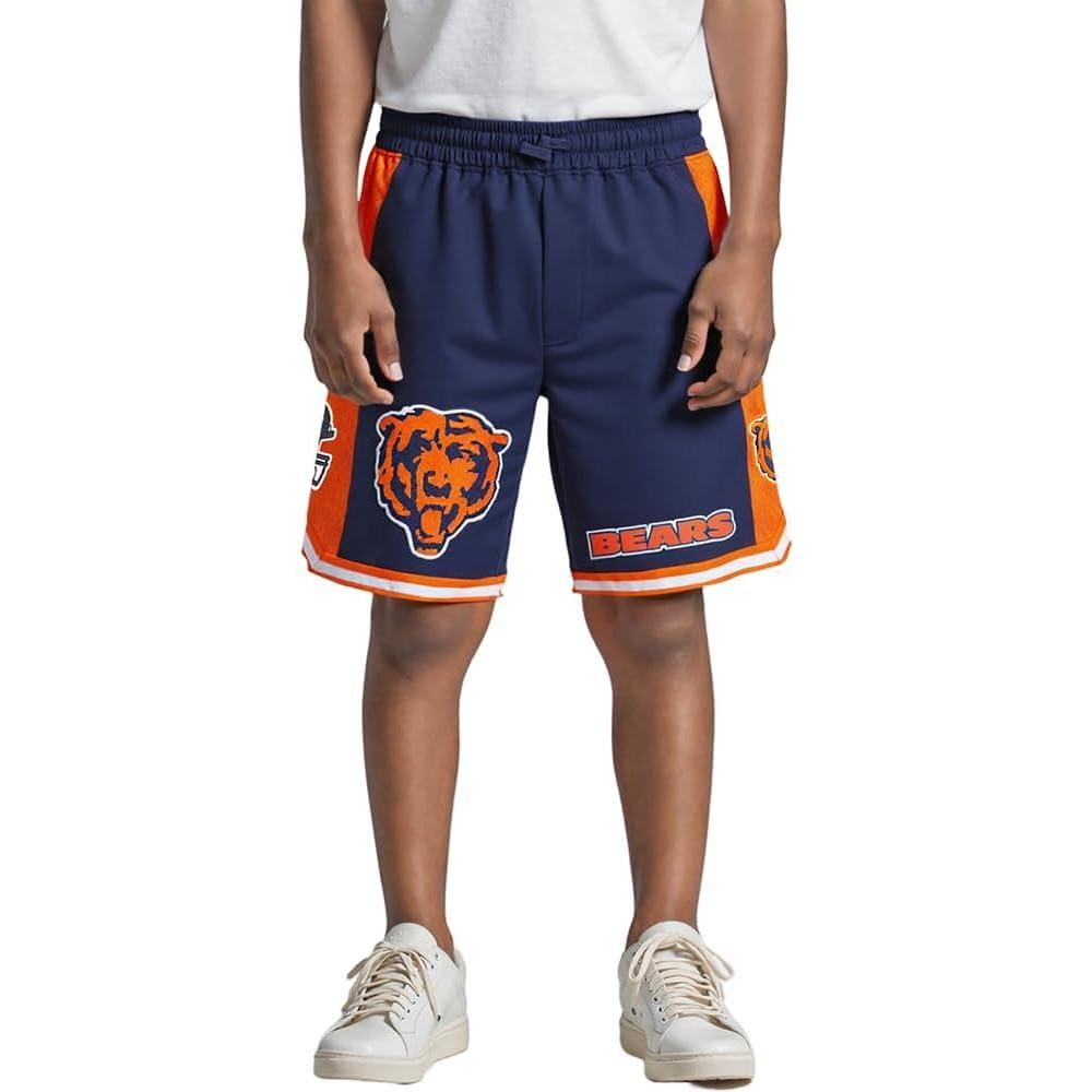 imagePro Standard Big Boys NFL Classic Chenille Athletic ShortMidnight NavyOrange