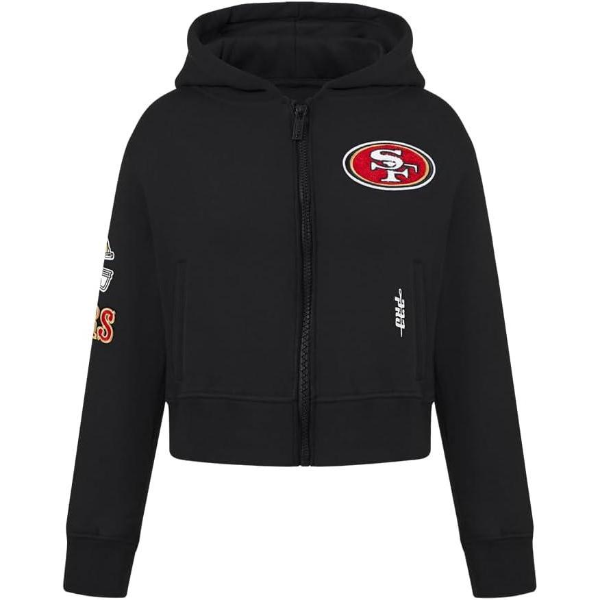 imagePro Standard Big Girls NFL Classic Essentials Full Zip HoodieBlack