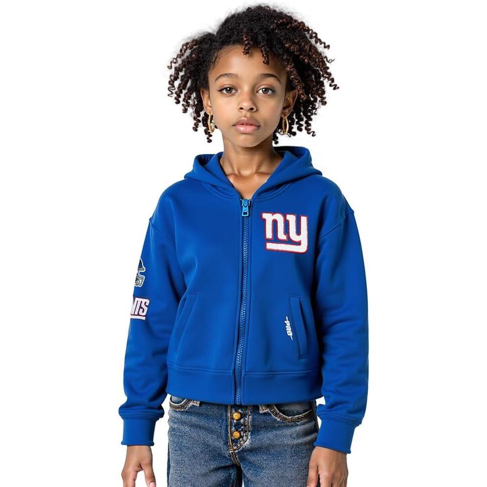 imagePro Standard Big Girls NFL Classic Essentials Full Zip HoodieDodger Blue