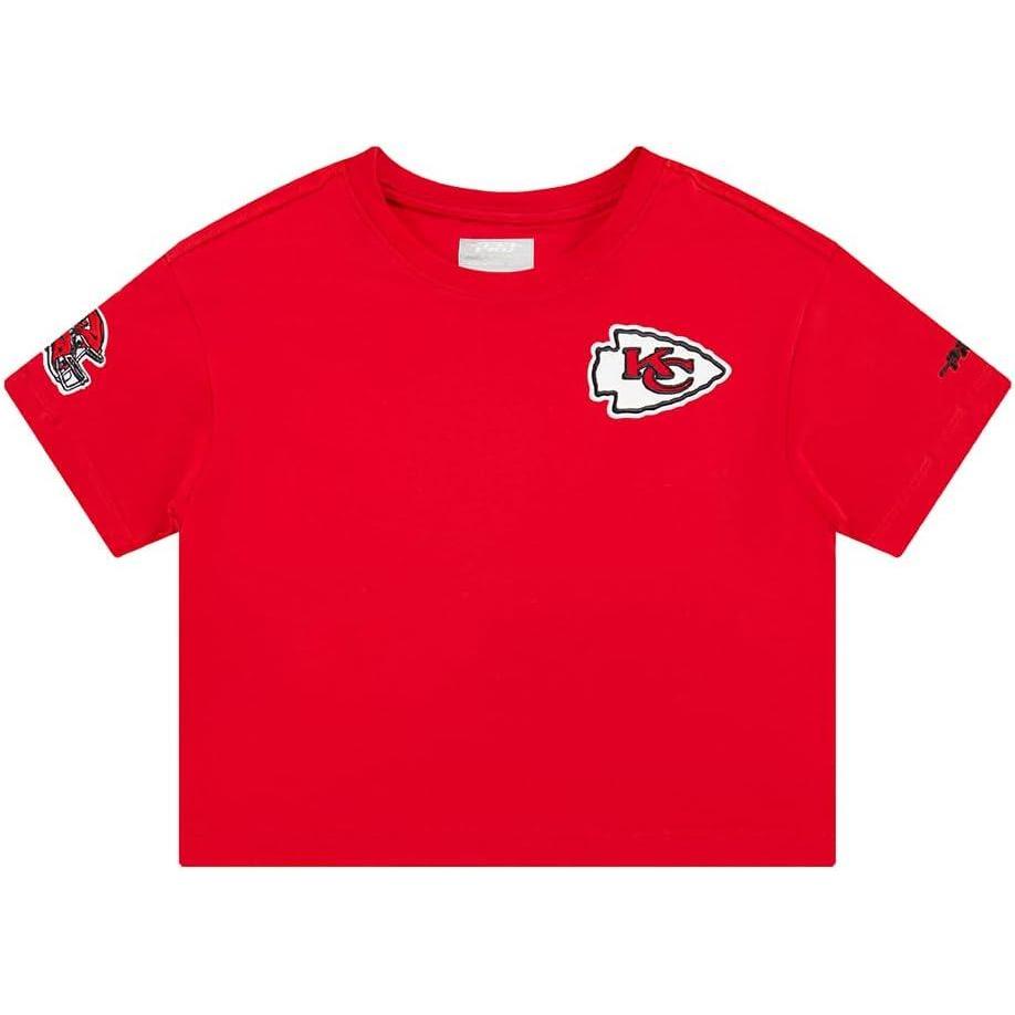 imagePro Standard Big Girls NFL Kansas City Chiefs Classic Essentials Short Sleeve Boxy Tee Red S