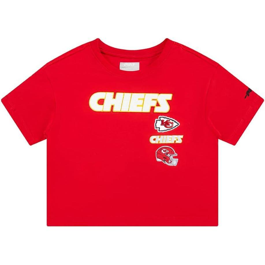 imagePro Standard Big Girls NFL Kansas City Chiefs Retro Classics Short Sleeve Boxy Tee Red XL