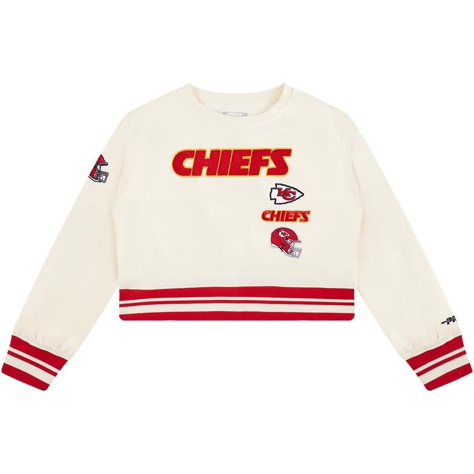 imagePro Standard Big Girls NFL Retro Classics Crewneck SweatshirtEggshell Red