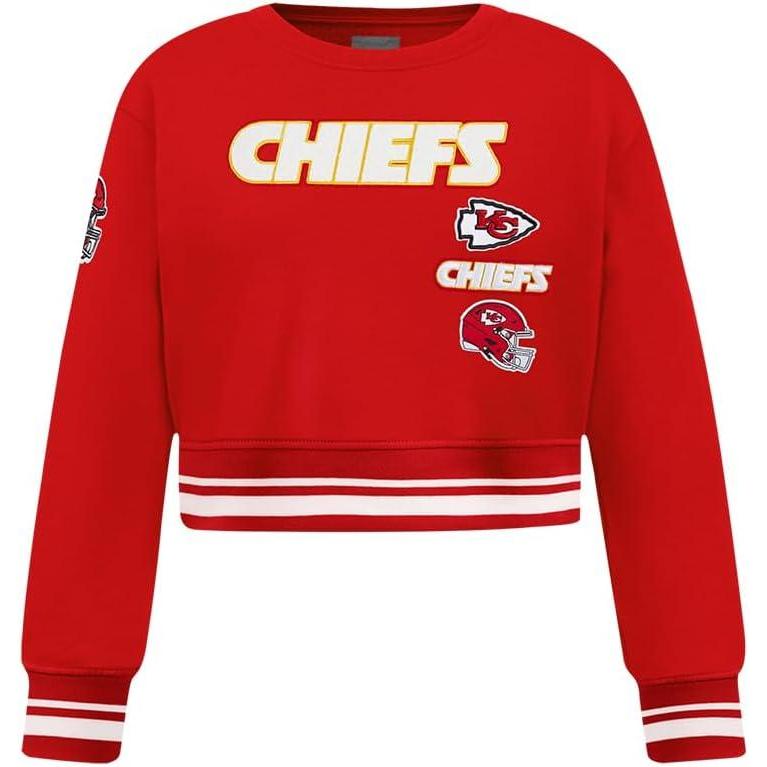 imagePro Standard Big Girls NFL Retro Classics Crewneck SweatshirtRed