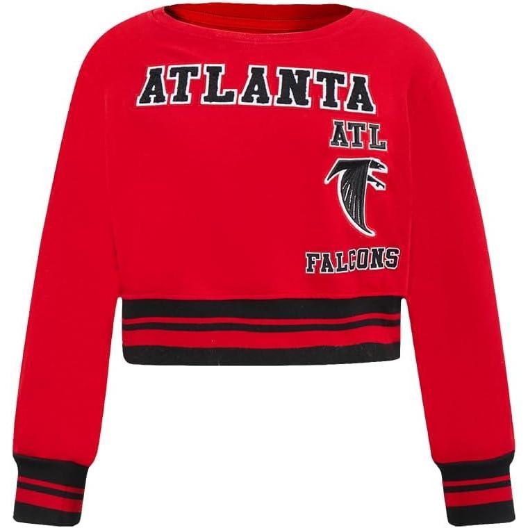 imagePro Standard Big Girls NFL Retro Classics Crewneck SweatshirtRedBlack