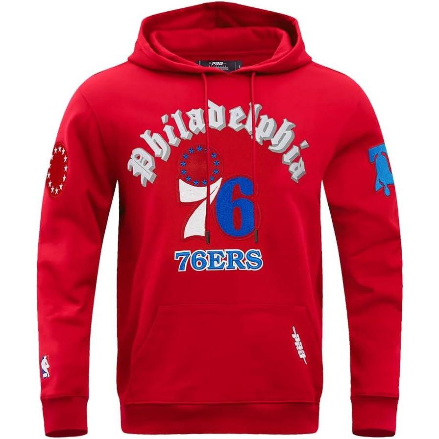 imagePro Standard Mens NBA Old English Pull Over HoodieRed