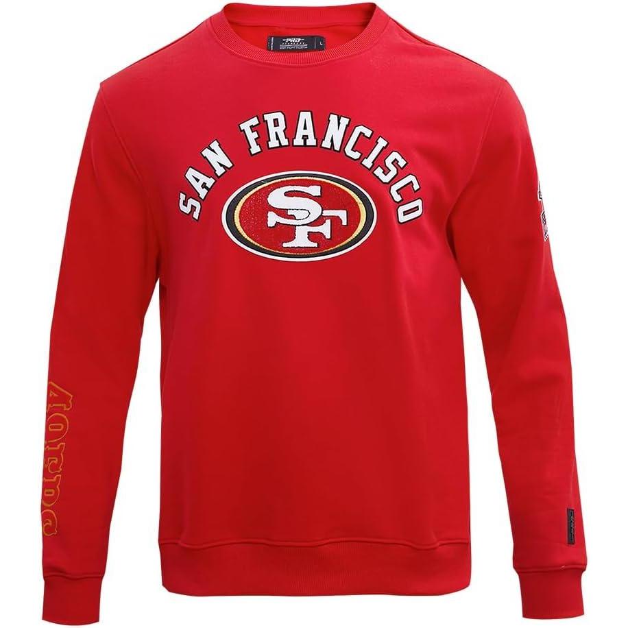 imagePro Standard Mens NFL Classic Bristle Brushed Back French Terry Pull Over HoodieRed