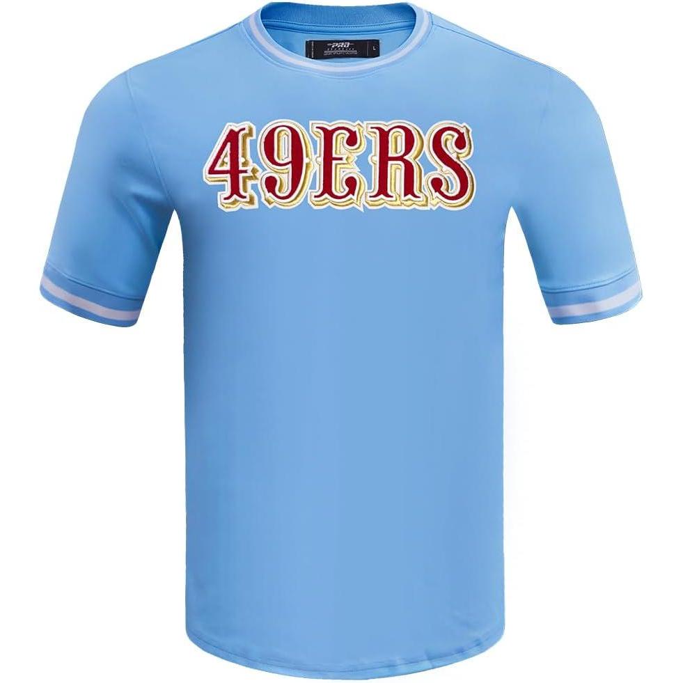 imagePro Standard Mens NFL Classic Chenille Short Sleeve TeeUniversity Blue