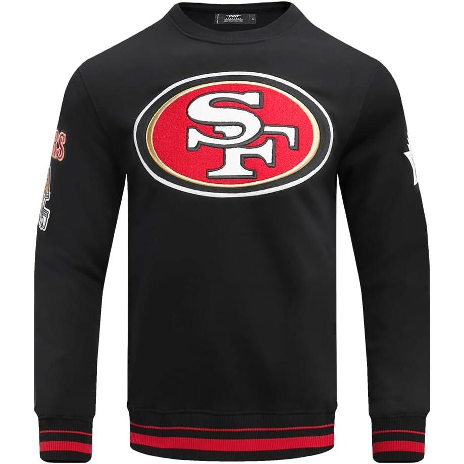 imagePro Standard Mens NFL Mash Up Brushed Back French Terry Crewneck SweatshirtBlack