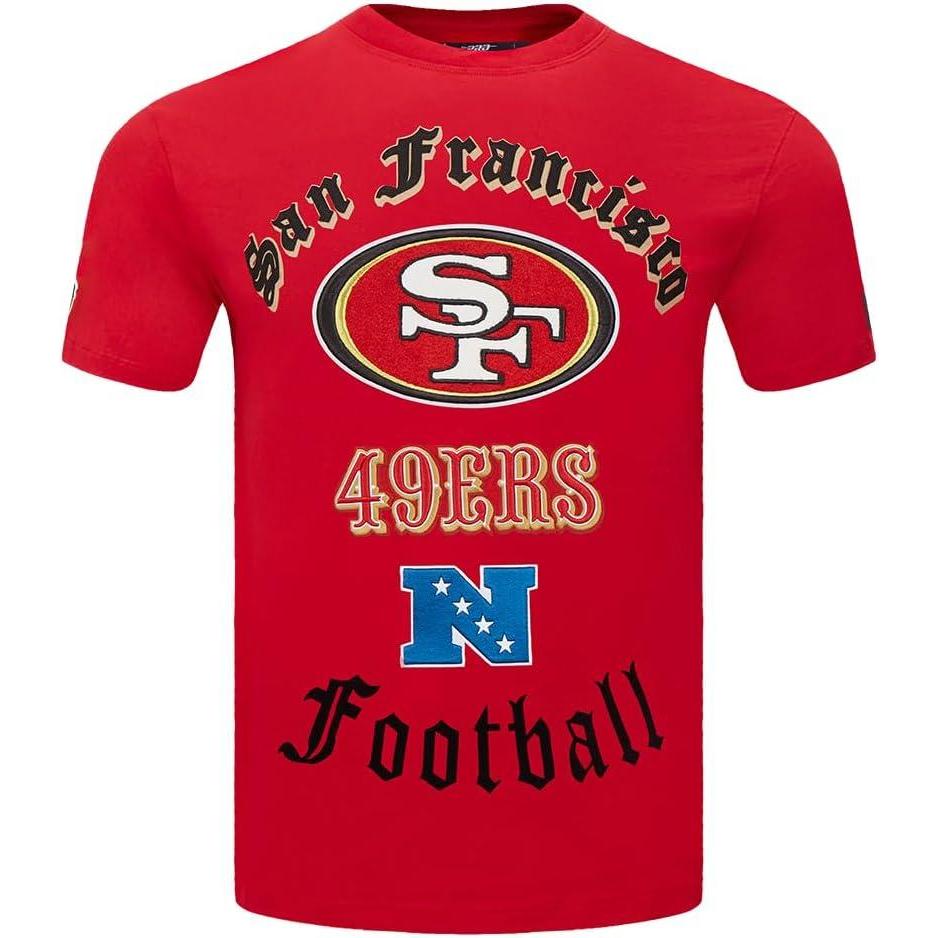 imagePro Standard Mens NFL Old English Short Sleeve TeeRed