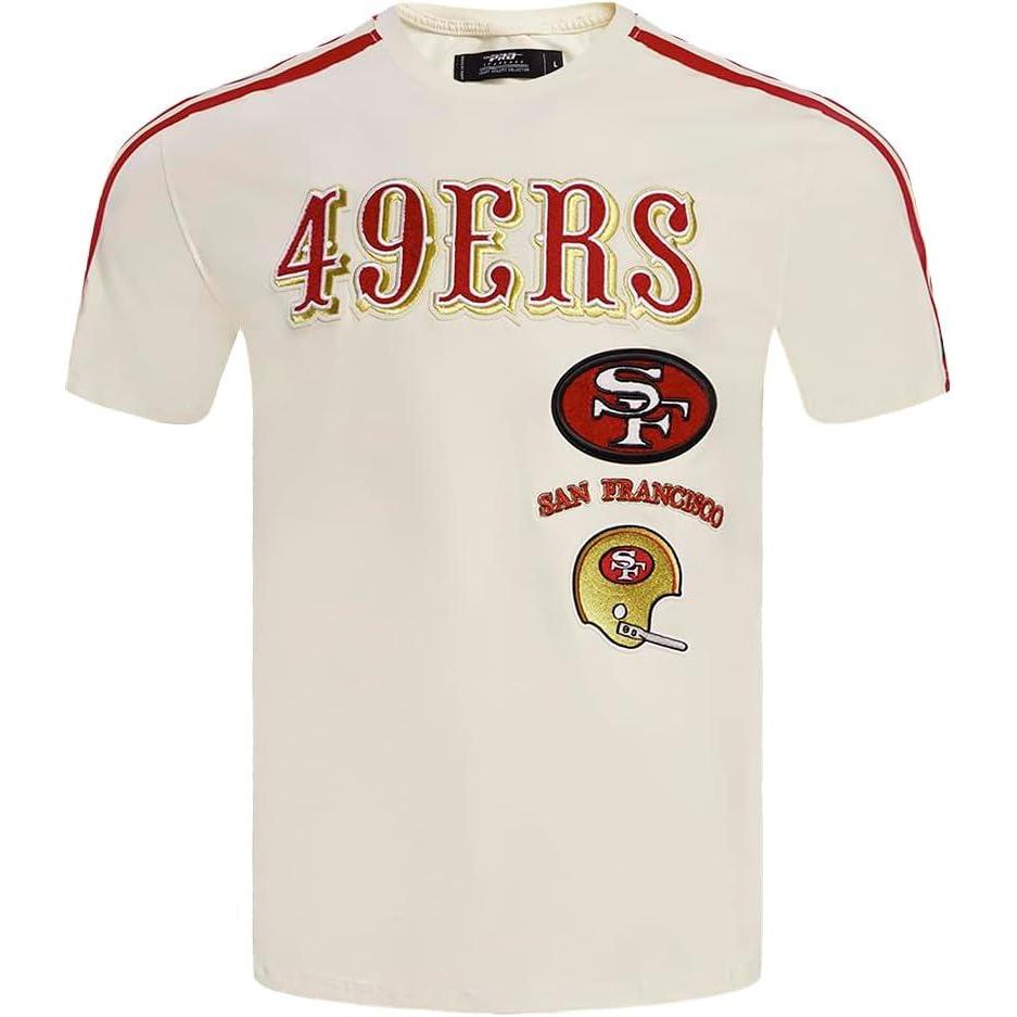imagePro Standard Mens NFL Retro Classics Taping TeeEggshell Red