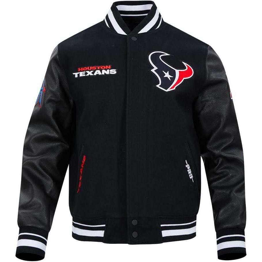 imagePro Standard Mens NFL Retro Classics Varsity JacketBlack