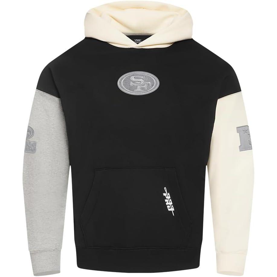 imagePro Standard Mens NFL Reverse French Terry Fleece Pull Over HoodieBlack