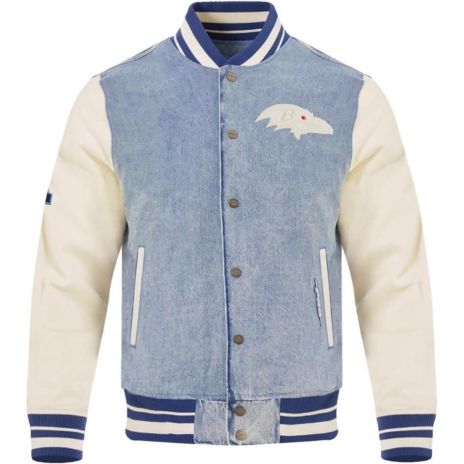 imagePro Standard Mens NFL Varsity Blues Denim JacketBlue