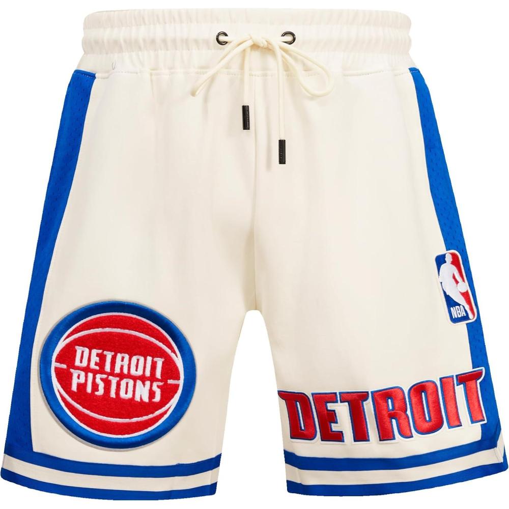 imagePro Standard NBA Mens Mens NBA Retro Classics Cotton Double Knit Athletic ShortEggshellRoyal Blue
