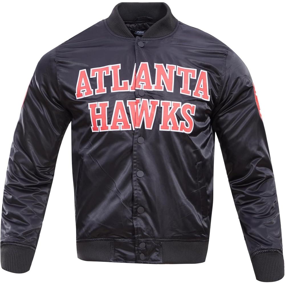 imagePro Standard NBA mens Mens Nba Classic Satin JacketBlack