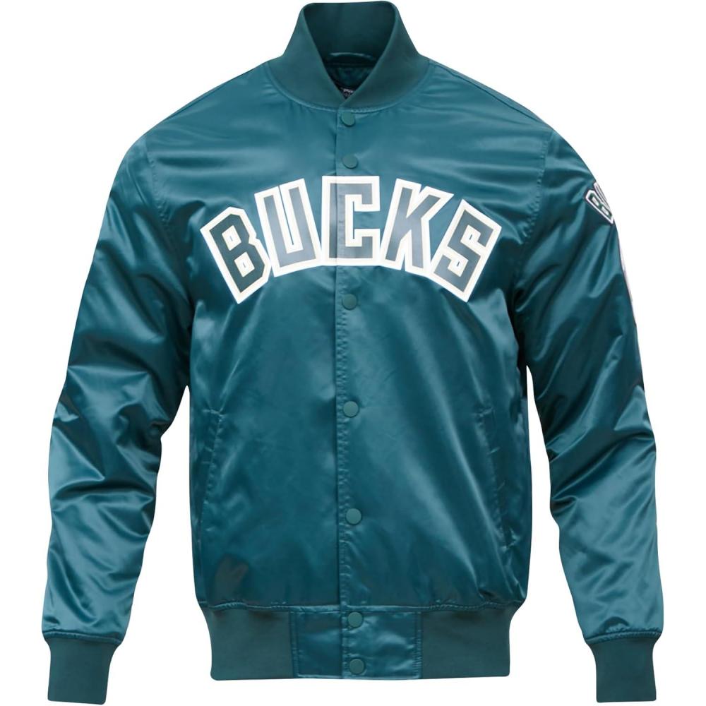imagePro Standard NBA mens Mens Nba Classic Satin JacketForest Green
