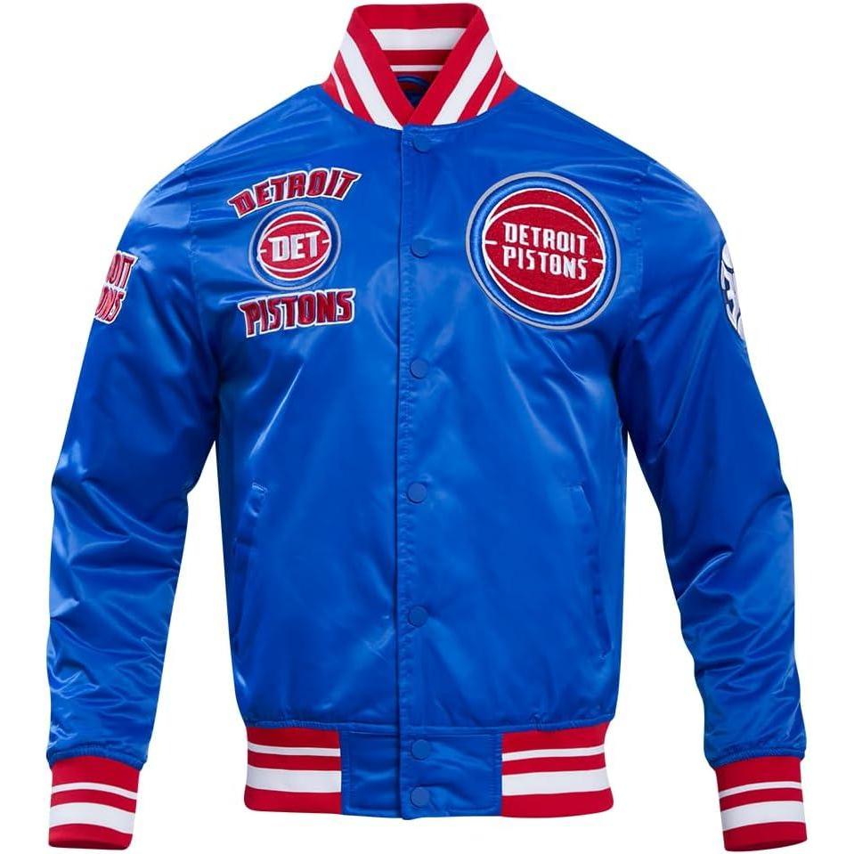 imagePro Standard NBA mens Mens Nba Retro Classics Satin JacketRoyal BlueRed