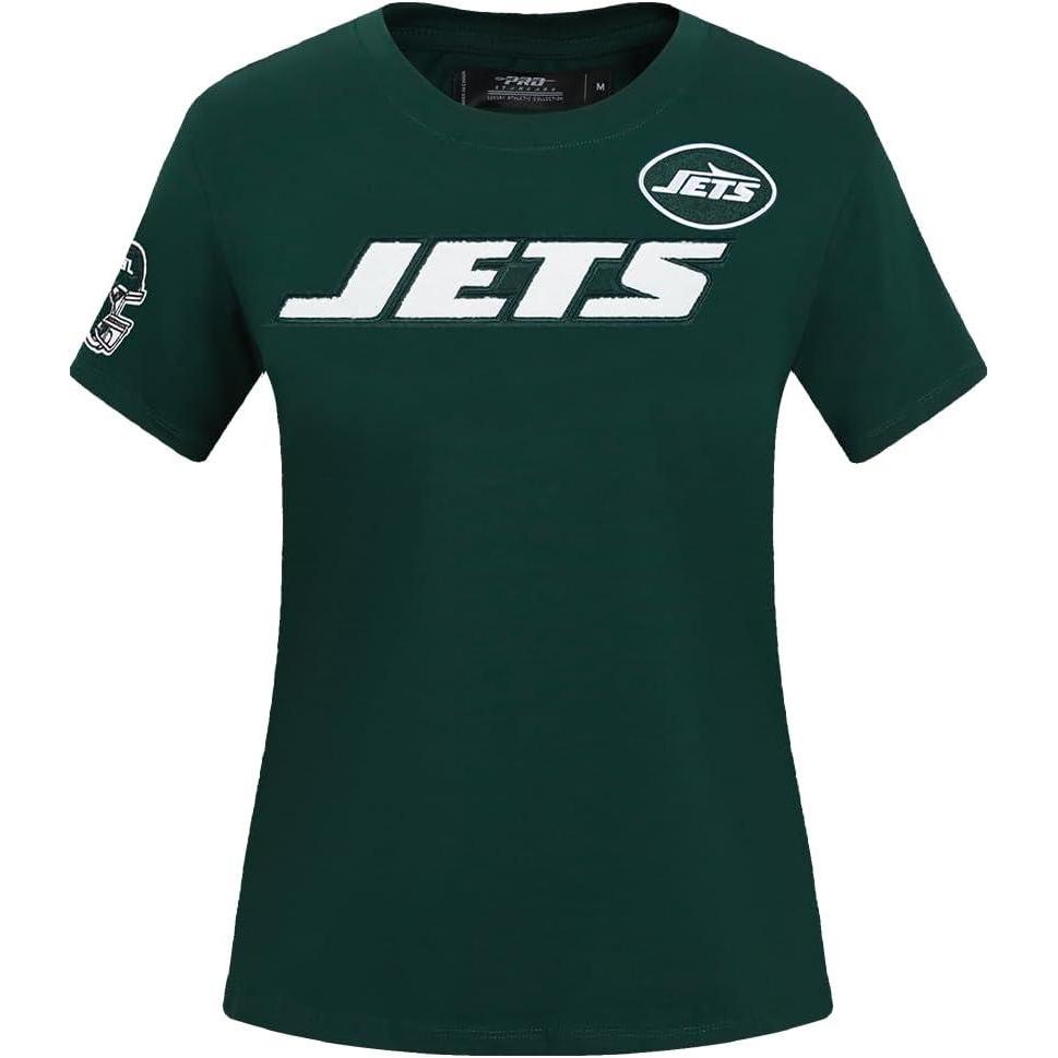 imagePro Standard Womens NFL Classic Chenille Short Sleeve Boxy TeeForest Green