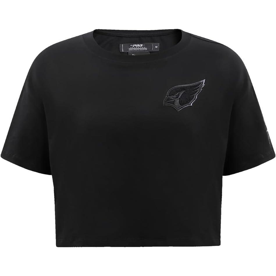 imagePro Standard Womens NFL Classic Triple Black Cotton Short Sleeve Boxy TeeBlack