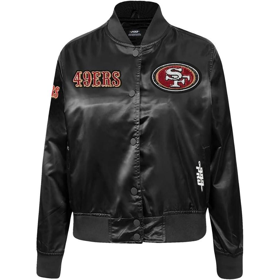 imagePro Standard Womens NFL Game Day Classics Satin JacketBlack