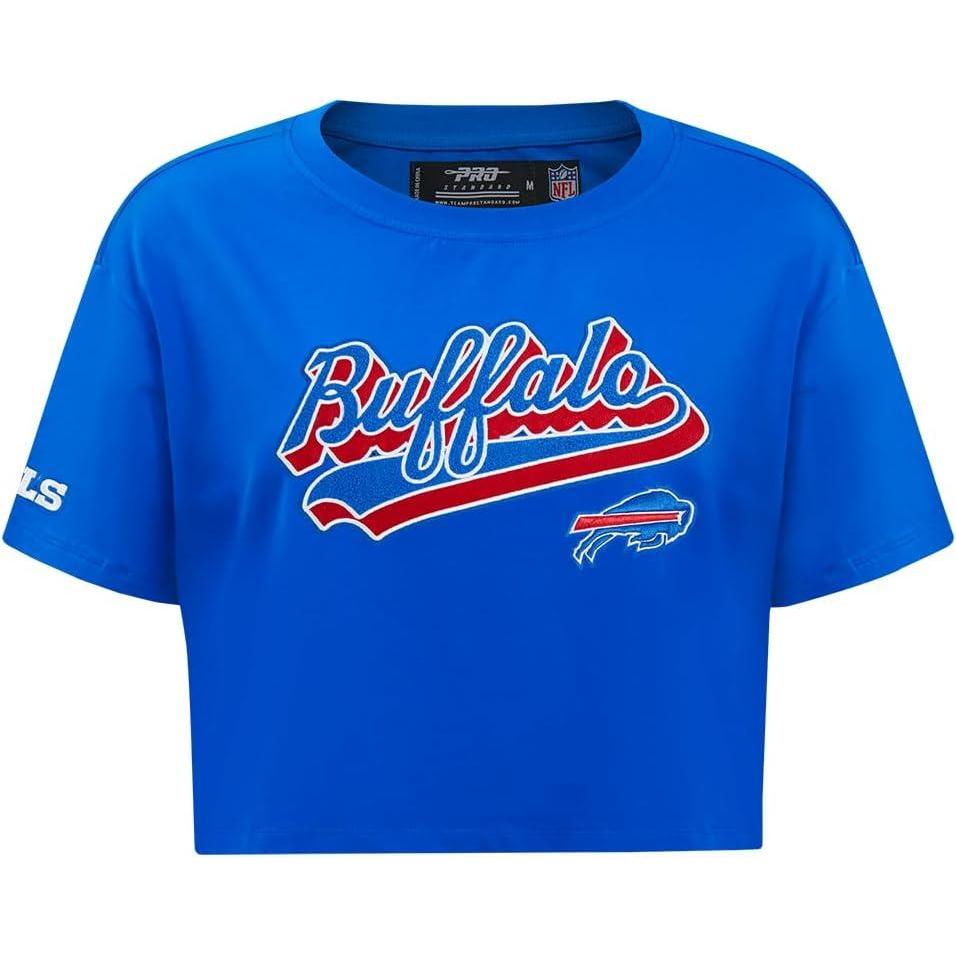 imagePro Standard Womens NFL Script Tail Cotton Single Short Sleeve Boxy TeeRoyal Blue