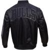Pro Standard Mens NBA Classic Triple Black Satin Jacket(Black)