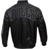 Pro Standard Mens NBA Classic Triple Black Satin Jacket(Black)