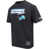 Pro Standard Mens NFL Detroit Lions Chromatic Short Sleeve Tee Washed Black S