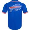 Pro Standard Mens NFL Mesh Button Down Top(Royal Blue/Red)