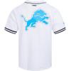 Pro Standard Mens NFL Mesh Button Down Top(White/Black/White)