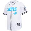 Pro Standard Mens NFL Mesh Button Down Top(White/Black/White)
