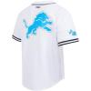 Pro Standard Mens NFL Mesh Button Down Top(White/Black/White)