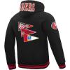 Pro Standard Mens NFL Team Pennants Brushed Back French Terry Pull Over Hoodie(Black)