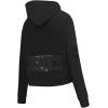 Pro Standard Womens NBA Classic Brushed Back French Terry Cropped Pullover Hoodie(Triple Black)